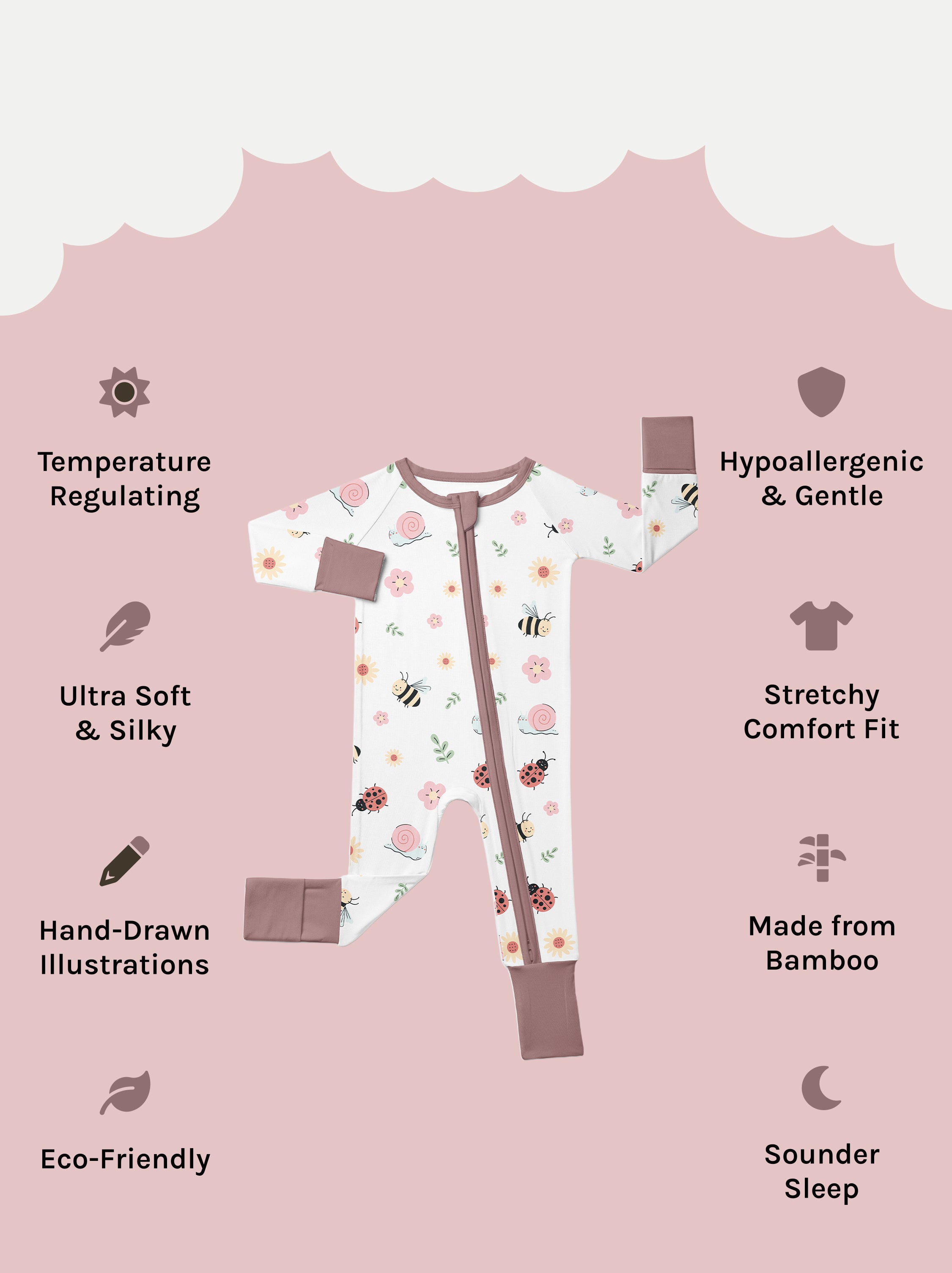 Garden Gang Zip Sleepsuit