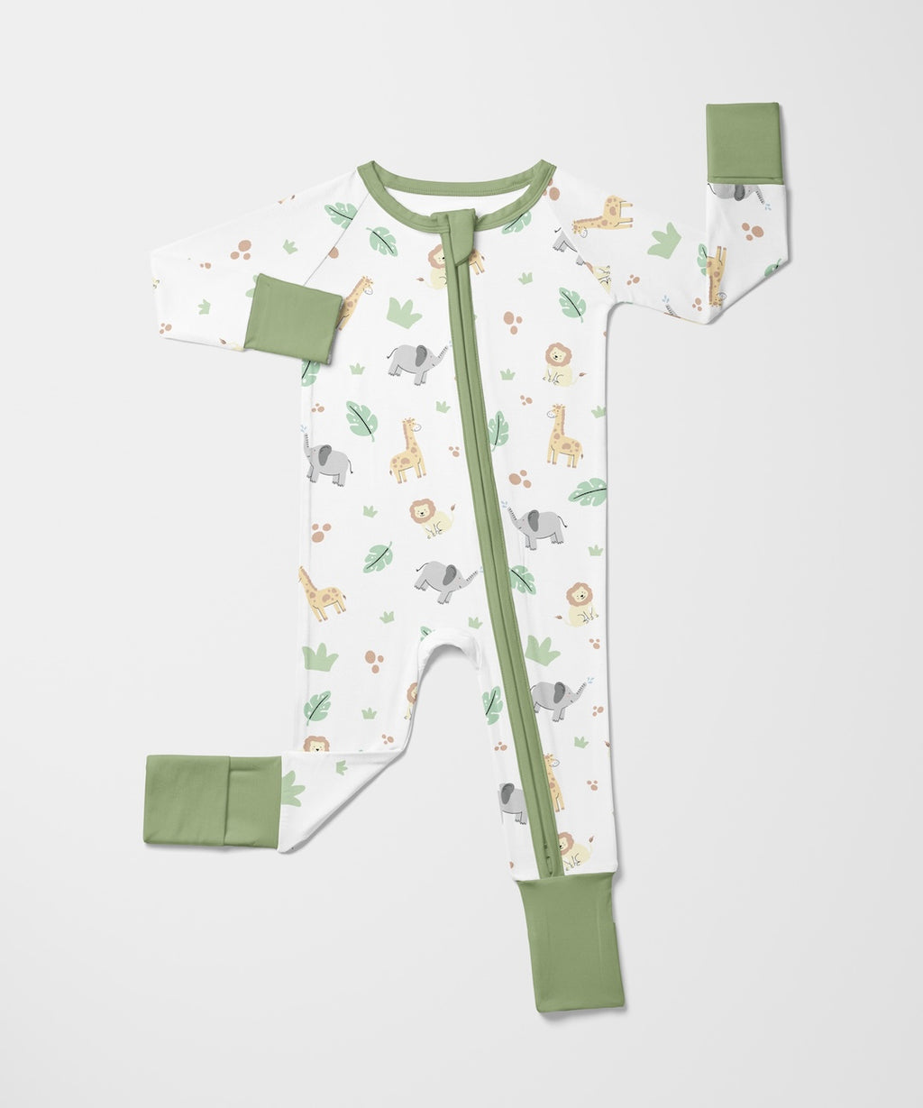 Safari Crew Zip Sleepsuit