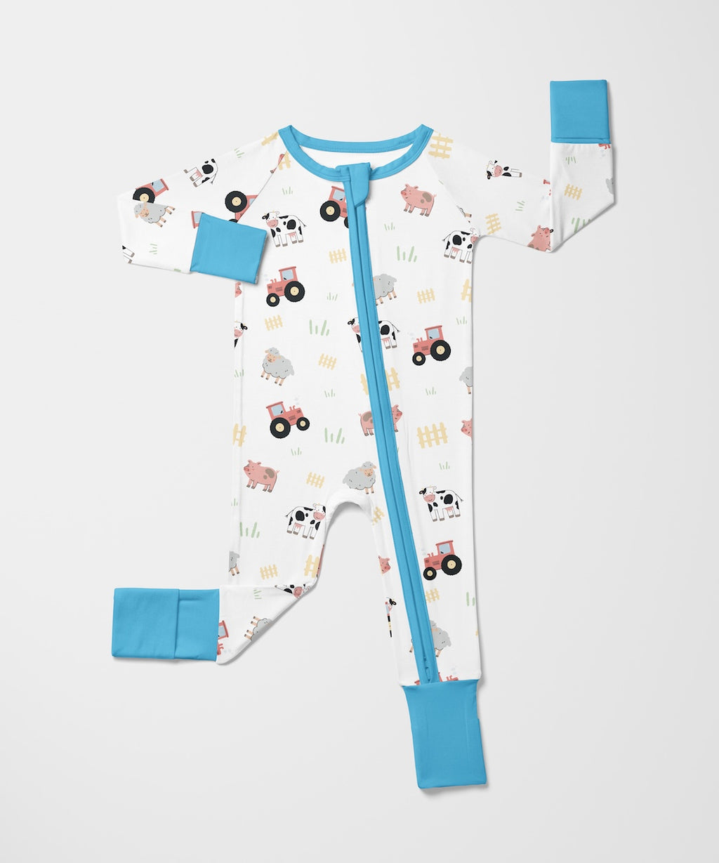 Farmyard Friends Zip Sleepsuit