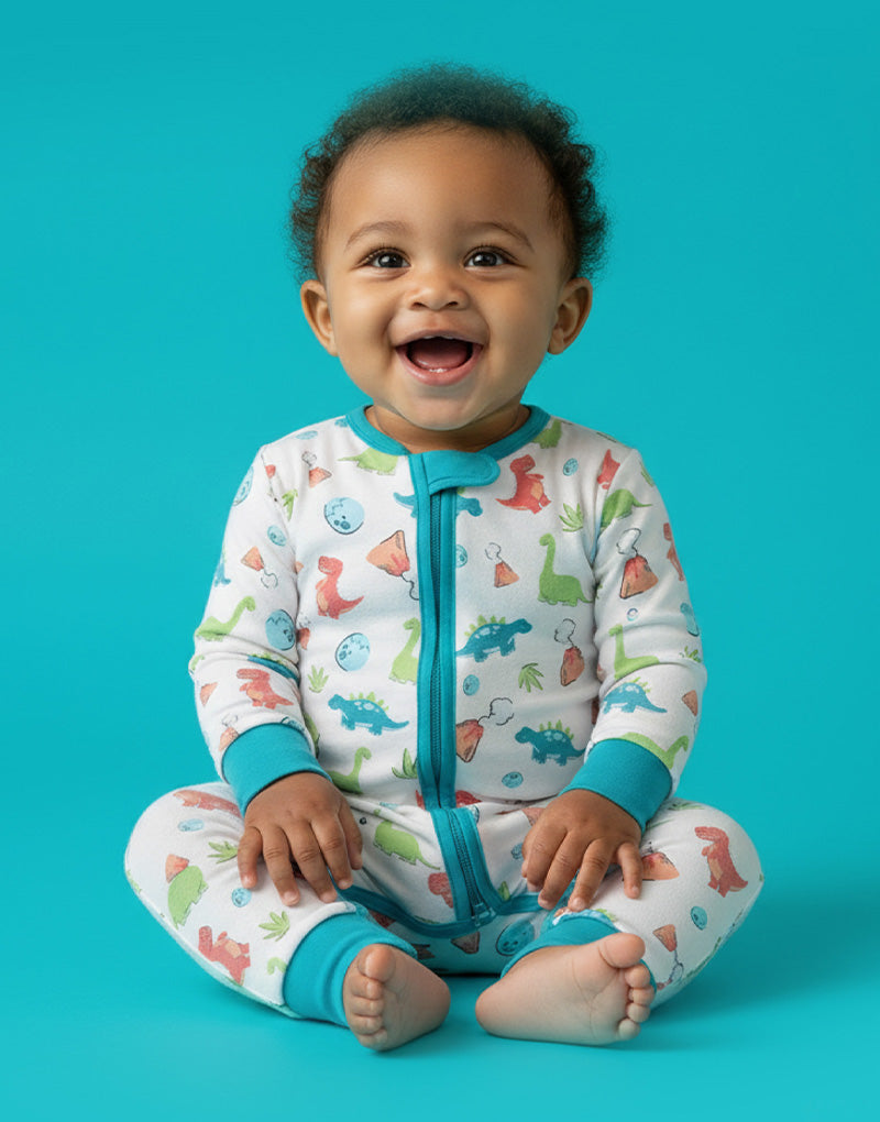 Dinosaur Dudes Zip Sleepsuit