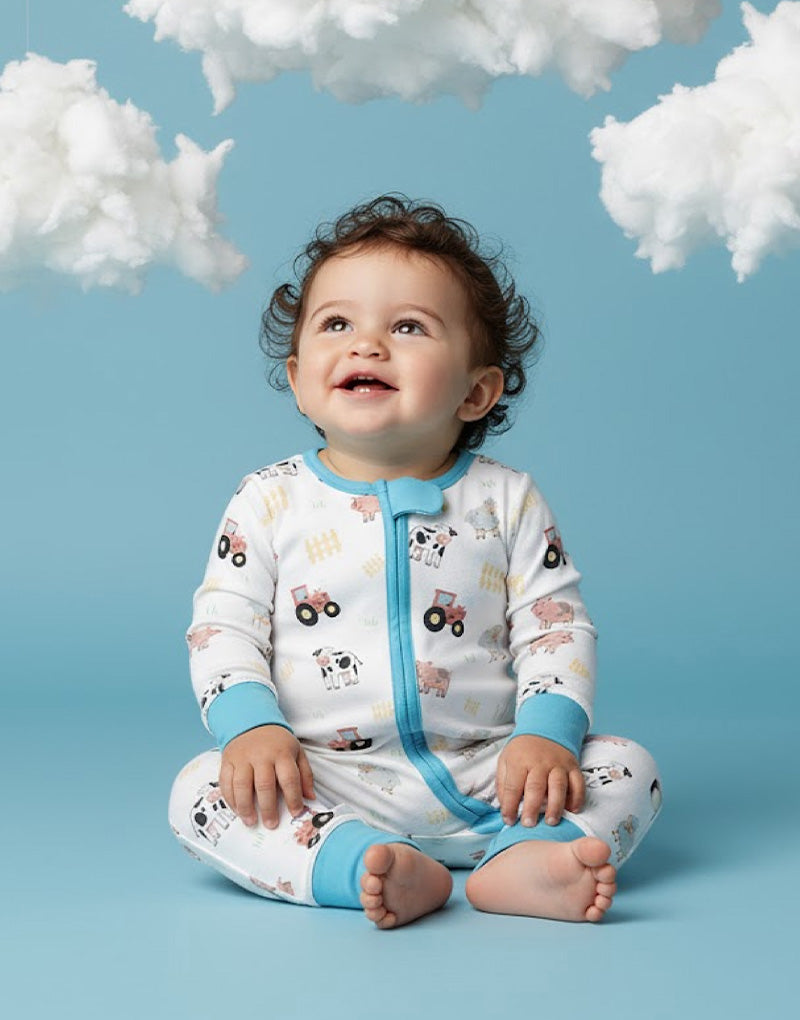 Farmyard Friends Zip Sleepsuit