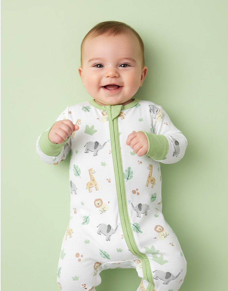 Safari Crew Zip Sleepsuit