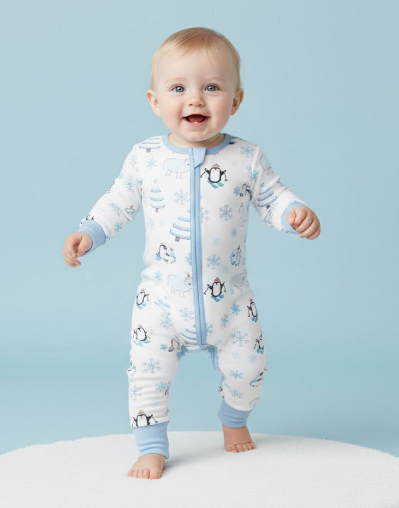Snowy Snuggle Squad Zip Sleepsuit