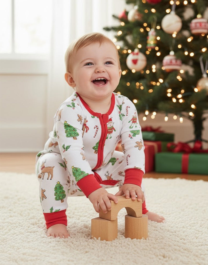 Cosy Christmas Crew Zip Sleepsuit