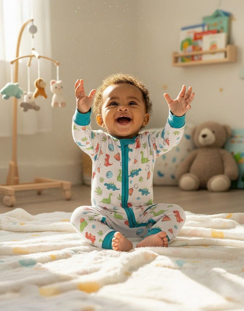 Dinosaur Dudes Zip Sleepsuit