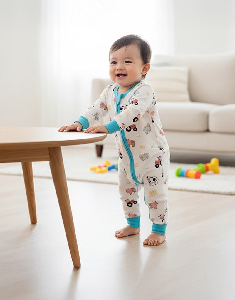 Farmyard Friends Zip Sleepsuit