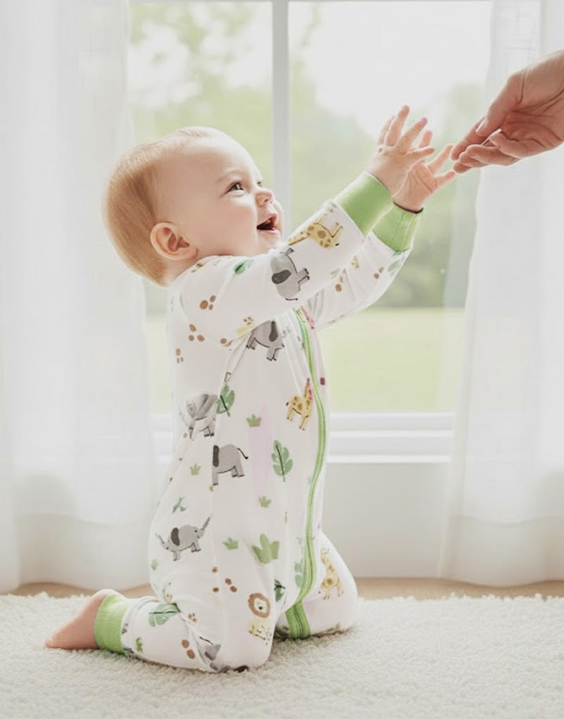 Safari Crew Zip Sleepsuit