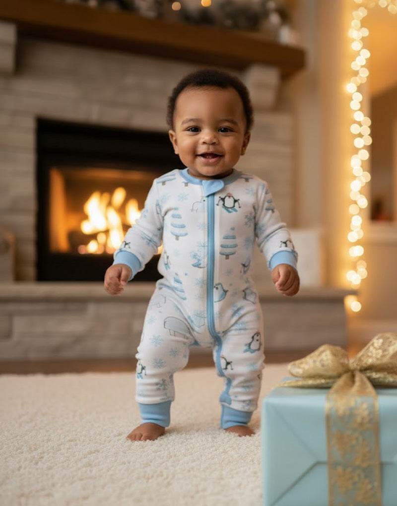 Snowy Snuggle Squad Zip Sleepsuit