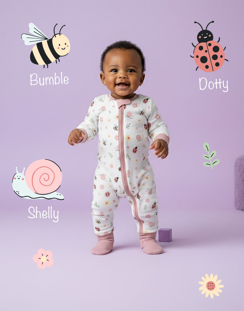 Garden Gang Zip Sleepsuit