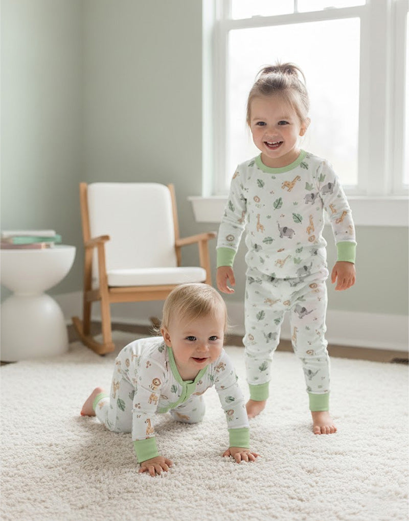 Safari Crew Zip Sleepsuit