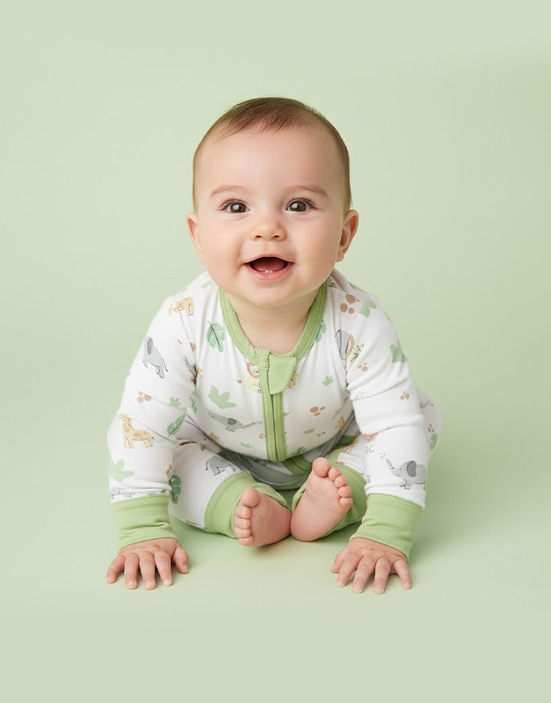 Safari Crew Zip Sleepsuit